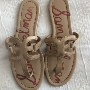 Nude Sam Edelman Logo Sandals, Size 7